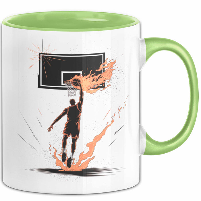 Basketballspieler Tasse Geschenk Lustige Geschenkidee Spruch Für Korb Liebhaber Grün Trendation