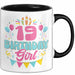 19. Geburtstag Tasse Frauen Mädchen Geschenkidee Lustig 19 Birthday Girl Lustiger Spruch Trendation