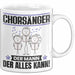 Chorsänger Tasse Geschenk für Chorsänger Der Mann Der Alles Kann Geschenkidee zum Geburtstag Weiß Trendation