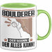 Boulderer Tasse Geschenk für Boulderer Der Mann Der Alles Kann Geschenkidee zum Geburtstag Grün Trendation