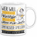 Synthesizer-Spielerin Tasse Geschenk Spruch Wer Will Schon Prinzessin Sein Wenn Man Auch Synthesizer-Spielerin Sein Kann Weiß Trendation