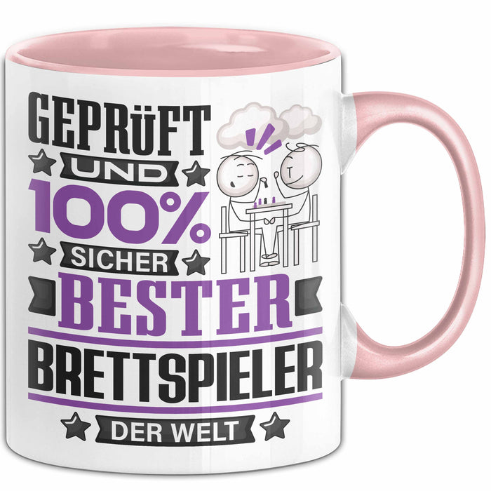 Brettspieler Geschenk Lustiger Spruch für Brettspieler Geschenkidee Bester Brettspieler Der Welt Rosa Trendation