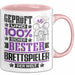 Brettspieler Geschenk Lustiger Spruch für Brettspieler Geschenkidee Bester Brettspieler Der Welt Rosa Trendation