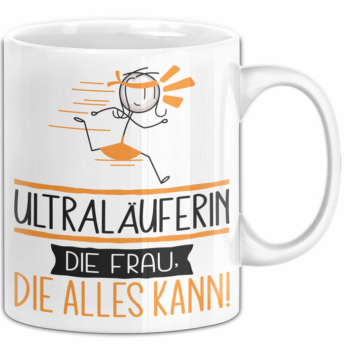Ultraläuferin Geschenk Tasse Becher Die Frau Die Allen Kann Geschenkidee für eine Ultraläuferin Lustig Weiß Trendation