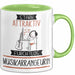 Musikarrangeurin Tasse Geschenk Becher Stark Attraktiv Furchtlos Musikarrangeurin Lustige Geschenkidee Grün Trendation
