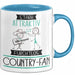 Country-Fan Tasse Geschenk Becher Stark Attraktiv Furchtlos Country-Fan Lustige Geschenkidee Blau Trendation