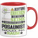 Posaunist Geschenk Tasse Lustiger Spruch Erheben Sie Sich Der Posaunist Betritt den Raum Rot Trendation