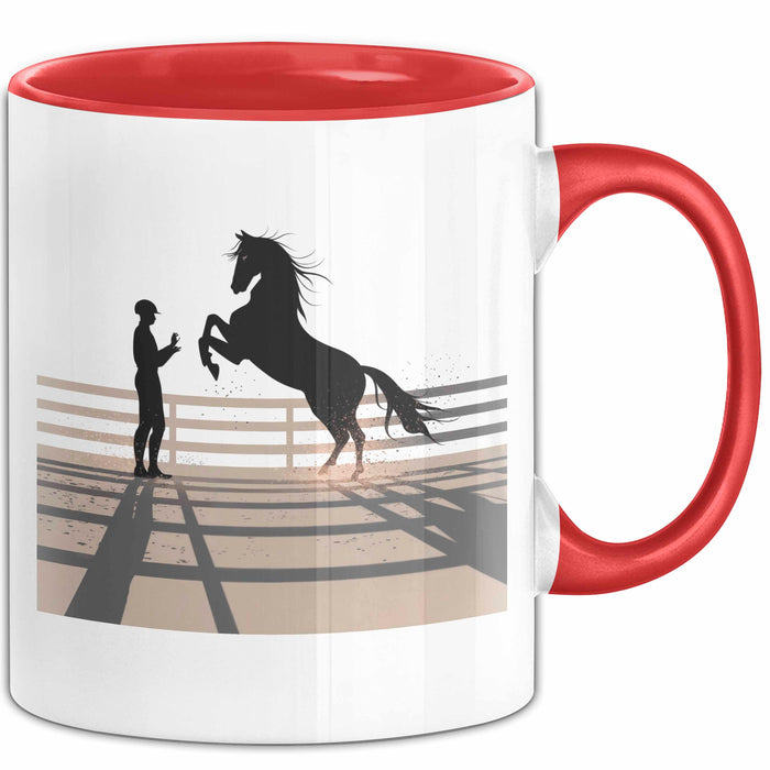 Pferde Trainer Tasse Geschenk Lustige Geschenkidee Spruch Für Reitsport Coaches Rot Trendation
