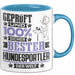 Hundesportler Geschenk Lustiger Spruch für Hundesportler Geschenkidee Bester Hundesportler Der Welt Blau Trendation
