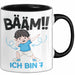 Tasse BÄÄM Ich bin 7 Kindergeburtstagsgeschenk mit DabTanz Schwarz Trendation