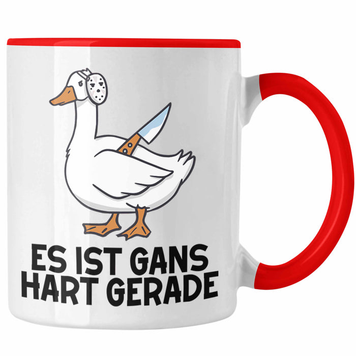 Dank Meme Tasse Ganz Gans Besitzer Wortspiel Es Ist Gans Hart Gerade Geschenkidee Depressionen Rot Trendation