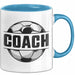 Fußballtrainer Fußballmannschaft Tasse Geschenk Lustige Geschenkidee Spruch Football Trainer Blau Trendation