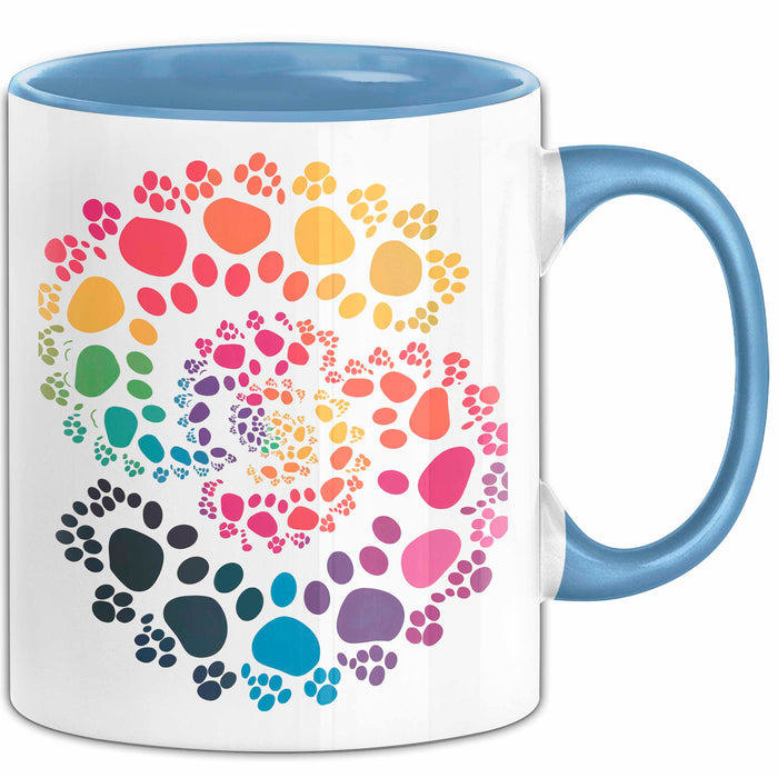 Hund Tierliebhaber Tasse Geschenk Lustige Geschenkidee Spruch Blau Trendation