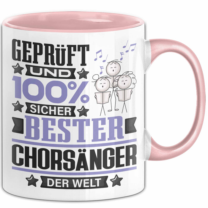 Chorsänger Geschenk Lustiger Spruch für Chorsänger Geschenkidee Bester Chorsänger Der Welt Rosa Trendation