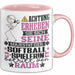Softballspielerin Geschenk Tasse Lustiger Spruch Erheben Sie Sich Der Softballspielerin Betritt den Raum Rosa Trendation
