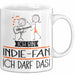 Geschenk für Indie-Fan Tasse Lustige Geschenkidee Geburtstag Ich Bin Indie-Fan Ich Darf Das Weiß Trendation