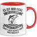 Angeln Fischer Tasse Geschenk Lustige Geschenkidee Spruch Es Ist Mir Egal Was Jesus Konnte Rot Trendation