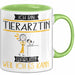 Tierärztin Tasse Geschenk Ich Bin Tierärztin Warum Weil Ich Es Kann Geschenkidee Geburtstag Grün Trendation