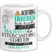 Kiteboarding-Lehrerin Tasse Geschenk Lustiger Spruch Bitte Erheben Sie Sich Seine Majestät Die Kiteboarding-Lehrerin Betritt Den Raum Weiß Trendation