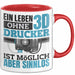 3D Drucker Tasse "Ein Leben Ohne 3D Drucker Ist möglich aber sinnlos" Geschenkidee Rot Trendation