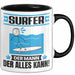 Surfer Tasse Geschenk für Surfer Der Mann Der Alles Kann Geschenkidee zum Geburtstag Schwarz Trendation