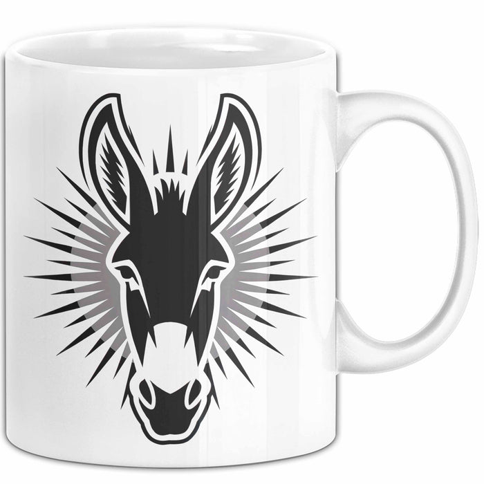 Eselbauer Esel Tier Gesicht Tasse Geschenk Lustige Geschenkidee Spruch Weiß Trendation