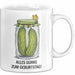 Geburtstagsfeier Essiggurken Tasse Geschenk Lustige Geschenkidee Spruch Alles Gurke Zum Geburtstag Weiß Trendation