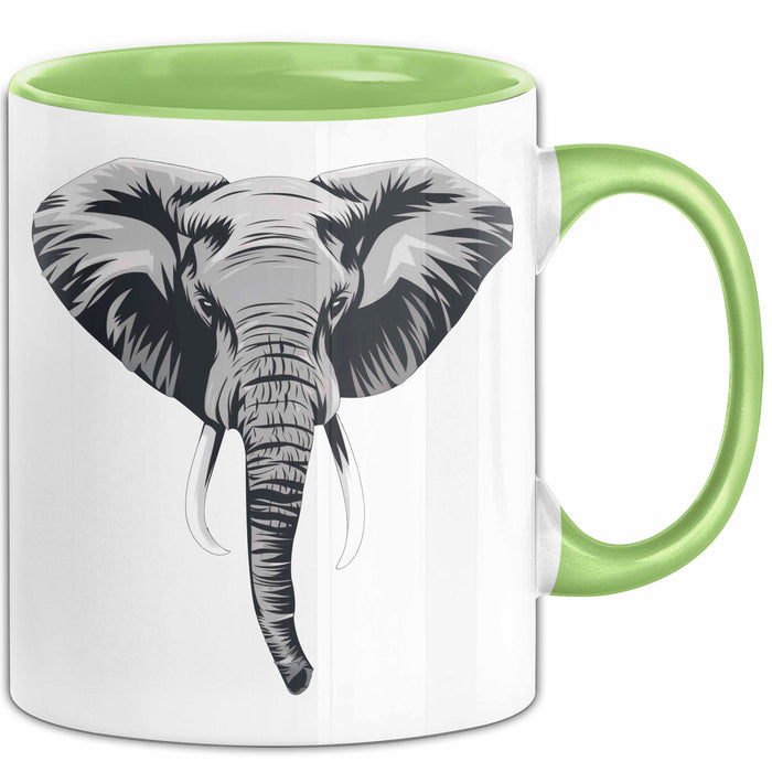 Elefant Tier Tasse Geschenk Lustige Geschenkidee Spruch Grün Trendation