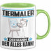 Tiermaler Tasse Geschenk für Tiermaler Der Mann Der Alles Kann Geschenkidee zum Geburtstag Grün Trendation