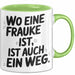 Frauke Tasse Geschenk Wo Eine Frauke Ist Ist Auch Ein Weg Geschenkidee Becher mit Name Grün Trendation