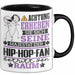 Hip-Hop-Fan Geschenk Tasse Lustiger Spruch Erheben Sie Sich Der Hip-Hop-Fan Betritt den Raum Schwarz Trendation