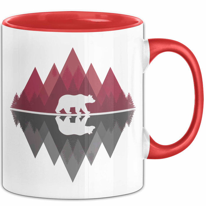 Bär Tierliebhaber Tasse Geschenk Lustige Geschenkidee Spruch Rot Trendation