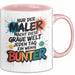 Maler Tasse Geschenk Der Maler macht die Welt bunter Geschenkidee Lustig Rosa Trendation
