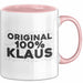 Klaus Tasse Original 100% Klaus Geschenk Rosa Trendation