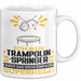Trampolinspringer Geschenk Tasse Ich Bin Trampolinspringer Aber Sag Doch Einfach Superheld Lustige Geschenkdiee für Trampolinspringer Kaffee-Becher Weiß Trendation