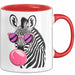 Zebra Kaugummi Tasse Geschenk Lustige Geschenkidee Spruch Rot Trendation