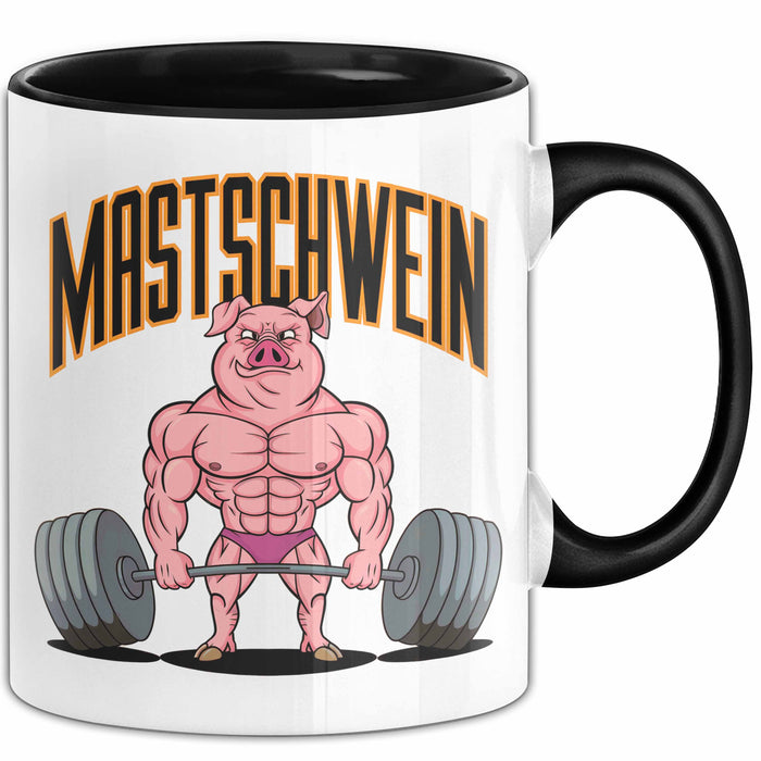 Schweinebauer Schweine Tier Gewichtheben Tasse Geschenk Lustige Geschenkidee Spruch Mastschwein Trendation