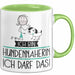 Geschenk für Hundennäherin Tasse Lustige Geschenkidee Geburtstag Ich Bin Hundennäherin Ich Darf Das Grün Trendation