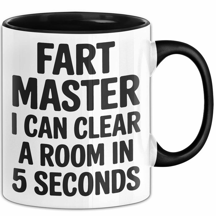 Furz Tasse Geschenk Fart Master I Can Clear A Room Geschenkidee Lustig Schwarz Trendation