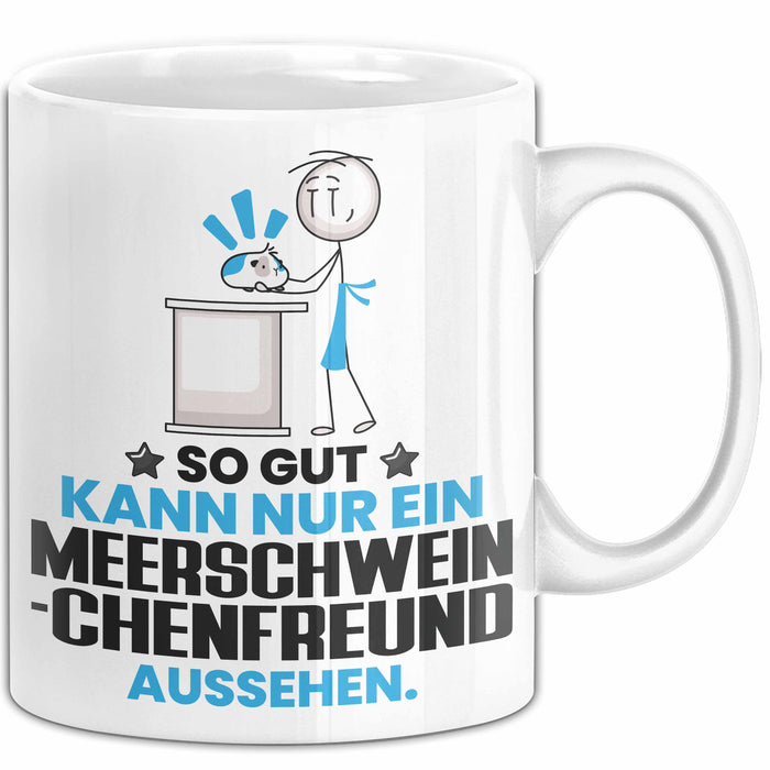 Meerschweinchenfreund Geschenk Tasse So Gut Kann Nur Ein Meerschweinchenfreund Aussehen Geschenkidee Kaffee-Becher Weiß Trendation