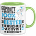 Tierschutzaktivist Geschenk Lustiger Spruch für Tierschutzaktivist Geschenkidee Bester Tierschutzaktivist Der Welt Grün Trendation