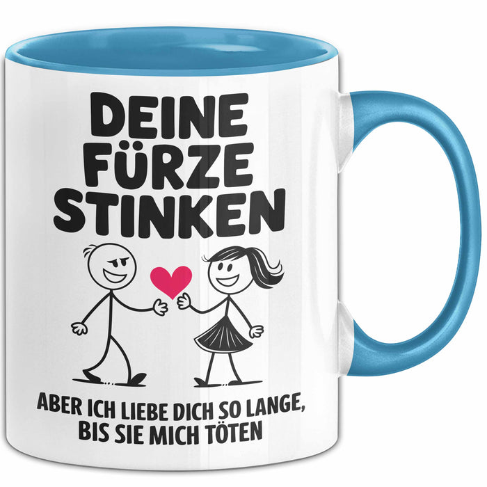 Liebe Tasse Geschenk Deine Fuerze Stinken Ich Liebe Dich Geschenkidee Partner Blau Trendation