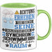 Synchronschwimmerin Geschenk Tasse Lustiger Spruch Erheben Sie Sich Der Synchronschwimmerin Betritt den Raum Grün Trendation