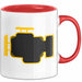 Motorkontrollleuchte Tasse Geschenk Lustige Geschenkidee Rot Trendation