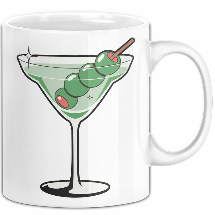 Cocktail Liebhaber Tasse Geschenkidee für Mixologie Fan Weiß Trendation