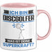 Discgolfer Tasse Geschenk für Discgolfer Geburtstag Lustiger Spruch Kaffee-Becher Was Ist Deine Superkraft Rosa Trendation
