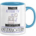 Katzenzüchterin Tasse Geschenk Becher Stark Attraktiv Furchtlos Katzenzüchterin Lustige Geschenkidee Blau Trendation