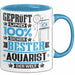 Aquarist Geschenk Lustiger Spruch für Aquarist Geschenkidee Bester Aquarist Der Welt Blau Trendation