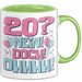 20er Geburtstag Geschenk Männer Frauen 20 Nein Doch Ohhhh Lustiger Spruch Geschenkidee Kaffee-Becher Grün Trendation