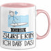Geschenk für Surferin Tasse Lustige Geschenkidee Geburtstag Ich Bin Surferin Ich Darf Das Rosa Trendation